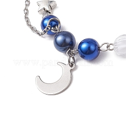 2шт. браслеты с подвесками из стеклянных и акриловых бусин&nbsp;BJEW-JB11411