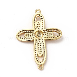 Экологичные подвески из латуни с микро-паве из прозрачного кубического циркония&nbsp;KK-F847-04G