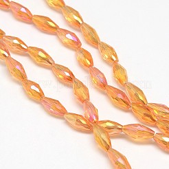 Chapelets de perles de riz en verre cristal&nbsp;X-EGLA-F042-A14