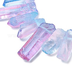 Fili di perline di cristallo di quarzo naturale bicolore&nbsp;G-Z131-K01-01