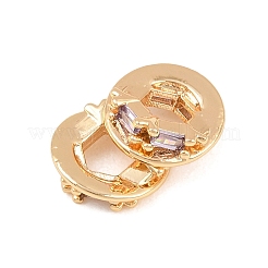 Pendentifs avec zircon cubiques à micro-pavés en laiton&nbsp;KK-L261-17G-04