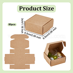 Scatole regalo pieghevoli quadrate in carta per la conservazione&nbsp;CON-WH0110-035A-01