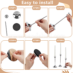 3 Stück 3 verschiedene Kerzenhalter-Sets aus Metall&nbsp;DIY-WA0001-37P