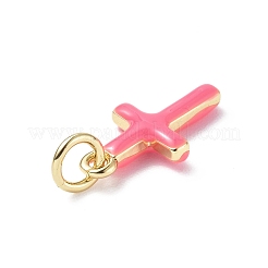 Настоящие 18-каратные позолоченные экологически чистые подвески из латуни с эмалью&nbsp;KK-F845-40G