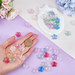 200шт 8 цвета акриловые колпачки для бусин&nbsp;OACR-SC0001-82