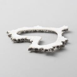 Фетровые аппликации из бисера ручной работы с полым сердцем&nbsp;PATC-WH0007-20