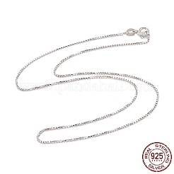 Collana da donna con 925 catena a maglie in argento sterling rodiato&nbsp;NJEW-M190-02B-P
