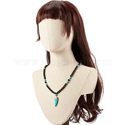 Collana con ciondolo a forma di fodero/zanna da donna&nbsp;NJEW-JN03747