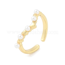 Открытые манжеты для женщин из латуни в форме сердца&nbsp;LS-RJEW-R011-02G