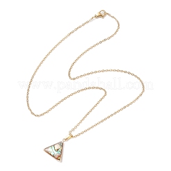 Colliers à pendentif en coquillage paua naturel&nbsp;NJEW-JN05141-07