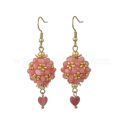 Pendientes colgantes de vidrio&nbsp;EJEW-MZ00814-02