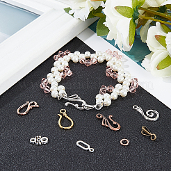 Тибетское Хук Стиль и глаз застежками&nbsp;TIBE-PH0005-13-WH