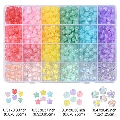 702 Stück 24-teilige Acrylimitat-Geleeperlen und Perle in Perle&nbsp;DIY-YW0007-97