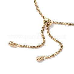 Изготовление браслета-слайдера из нержавеющей стали 304 Rolo&nbsp;AJEW-JB01254-01