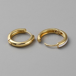 Серьги-кольца из золотой латуни&nbsp;EJEW-WH0016-26G-04