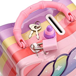 Железные банки для денег с головой единорога для детей&nbsp;LS-AJEW-G053-01A