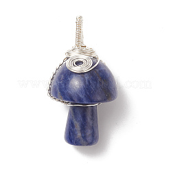 Подвески из медной проволоки из смешанных драгоценных камней&nbsp;PALLOY-JF01969