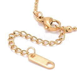 PVD вакуумное покрытие 304 нержавеющая сталь шариковые цепи браслеты&nbsp;BJEW-JB06270