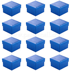 Cajas de regalo para guardar anillos y joyas de papel con textura de concha&nbsp;CON-TAC0014-15B