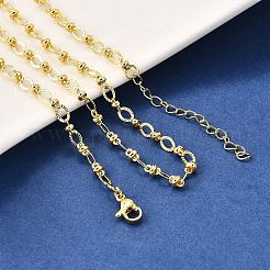 Ожерелья из латунных цепочек с овальными и рондельными звеньями&nbsp;NJEW-M108-32G