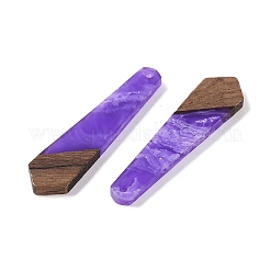 Pendentifs en résine & en bois&nbsp;WOOD-F015-05H