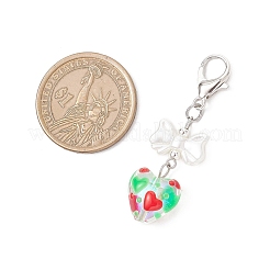 Подвеска в форме сердца из эмалевого стекла&nbsp;HJEW-JM03654-02