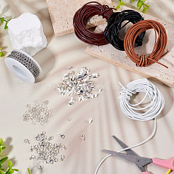 DIY-Kit zur Herstellung von Armbändern aus Rindslederkordeln&nbsp;DIY-TA0015-01