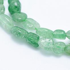 Природный зеленый бисер пряди клубники кварца&nbsp;G-K203-04