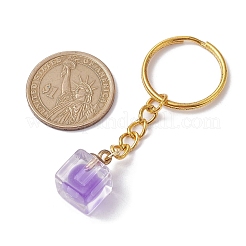 8 шт. кубические прозрачные пластиковые подвески-брелки&nbsp;KEYC-JKC00735