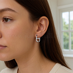 4 пара серег-колец из сплава и латуни в 4 стилях&nbsp;EJEW-GO0007-010