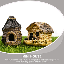 4 шт. 4-цветные миниатюрные украшения для дома из смолы&nbsp;DJEW-SP0001-17