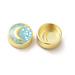 Cremagliera smalto perle di ottone placcatura&nbsp;ENAM-D044-01G