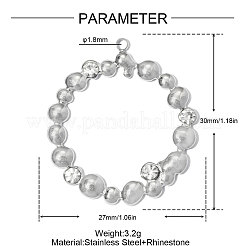 304 Edelstahl mit Kristall-Strass-Anhängern&nbsp;RB-OY001-23P
