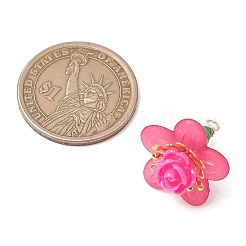 Подвески в виде роз из стеклянного бисера&nbsp;PALLOY-MZ01231-01