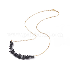 Set di gioielli con perline di ossidiana naturale&nbsp;SJEW-JS01230-01