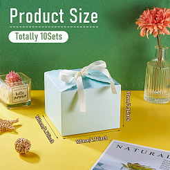 10 комплект квадратных бумажных подарочных коробок&nbsp;CON-TA0001-11A