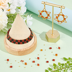 1 нить прямоугольных бусин из натурального красного агата&nbsp;G-NB0005-54A