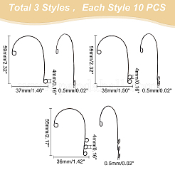30 pieza de 3 estilos de accesorios para aretes de acero inoxidable 316&nbsp;STAS-DC0010-88