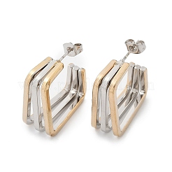 Серьги-гвоздики из нержавеющей стали 304&nbsp;EJEW-M070-21PG-02