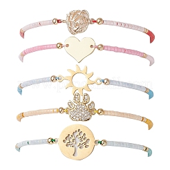 Braccialetti di perline intrecciate con semi di vetro per le donne&nbsp;BJEW-MZ00130