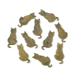 Кабошоны для котят из сплава&nbsp;LS-PALLOY-WH0051-01AB-06