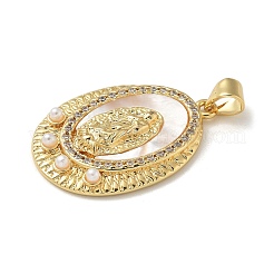 Латунные микропаве прозрачные подвески с фианитом&nbsp;LS-KK-U046-07G