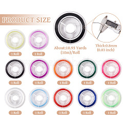 12 рулон 12-х цветов прочная эластичная бисерная эластичная нить&nbsp;EW-TA0001-05