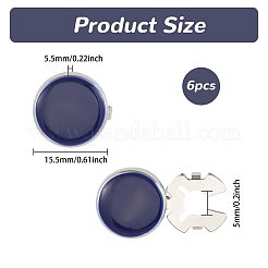 3 paire de boutons de manchette en laiton émaillé&nbsp;BUTT-GL0001-09B