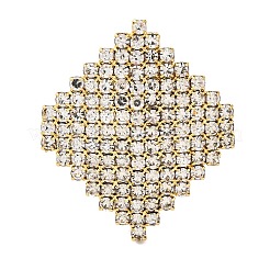 Регулируемые кольца из латуни с ромбом и кубическим цирконием для женщин&nbsp;RJEW-S242-13G