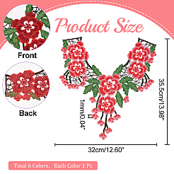 6 шт. 6-х цветные цветочные узоры&nbsp;PATC-HY0001-14