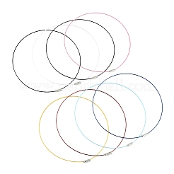 32 шт. 8-цветный шнур из нержавеющей стали для ожерелья&nbsp;TWIR-FS0001-01