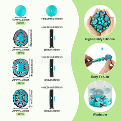 56 pièces 4 styles de perles de silicone&nbsp;FIND-TA0010-75A
