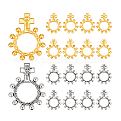 30 шт. двухцветные четки-подвески из цинкового сплава на одну декаду&nbsp;FIND-PH0028-95