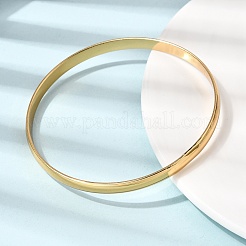 Pulseras lisas de acero inoxidable 304 para mujeres y hombres.&nbsp;BJEW-Z167-01G-02